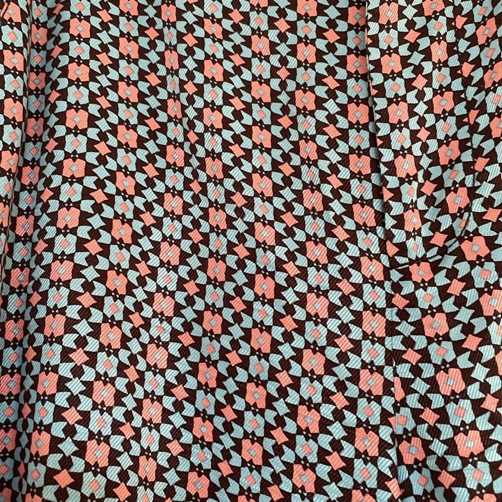 Anthropologie Maeve Wide Leg Pants in light blue/pink pattern - Picture 8 of 9
